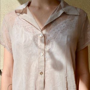 Vintage sheer button up
